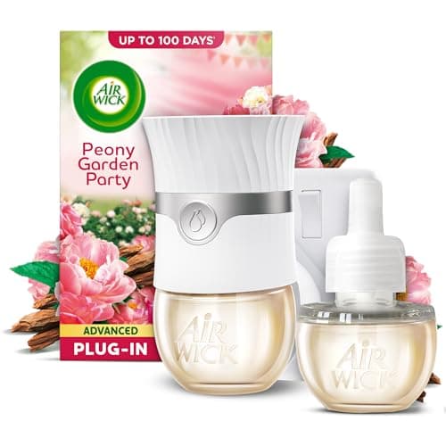 Image of Air Wick Peony Garden Party Advanced Electrical Plug-in Kit 19ml, Lasts for up to 100 Days, Air Freshener