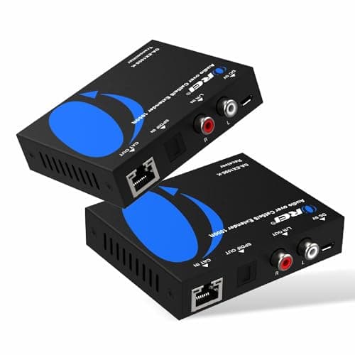 Image of OREI Audio Over Cat5e/6 Extender Upto 900 Feet - Extend Digital Optical Coxial Toslink Signal Over LAN Ethernet Power Over Cable for Long Distance Extension Dolby Digital, DTS 4.1, DTS-HD, PCM
