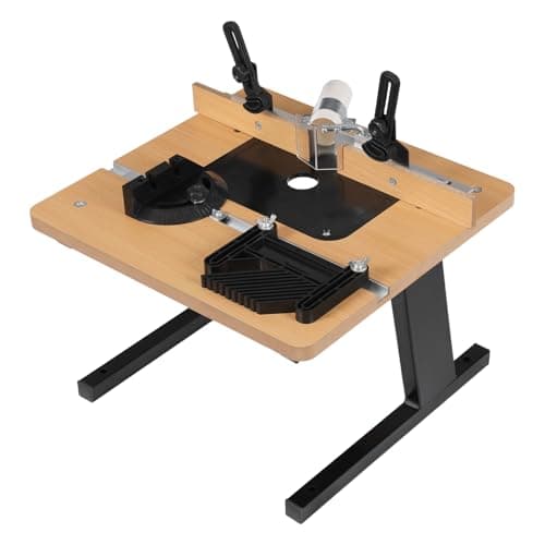 Image of Eieblek Router Table, Woodworking Router Table with Feather Board, Bench Top RouterTable for Home DIY Carving Workstation, 43×40cm