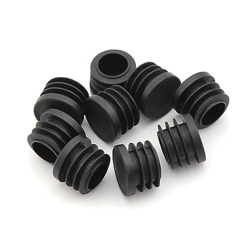 Image of 28mm Black Plastic Plugs, Black Round Tube Covers, Inner End Caps for Chairs Desks Tables Foot Furniture Pipe, 20 Pcs