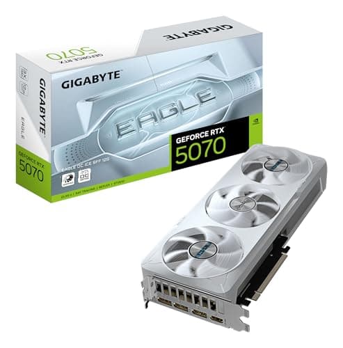 Image of Gigabyte GeForce RTX 5070 EAGLE OC ICE SFF 12G Graphics Card - 12GB GDDR7, 192bit, PCI-E 5.0, 2587 MHz Core Clock, 3 x DP 2.1a, 1 x HDMI 2.1b, NVIDIA DLSS 4, GV-N5070EAGLEOC ICE-12GD