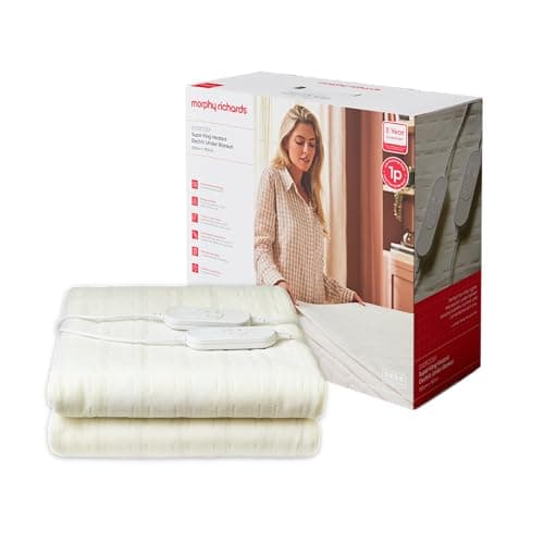 Image of Morphy Richards EverCosy Electric Under Blanket, Super King, 200x152cm, For Back Pain and Cold Nights, 9 Heat Settings, 9hr Timer, BEAB Approved, 1p/hr Cost, 600123, Cream