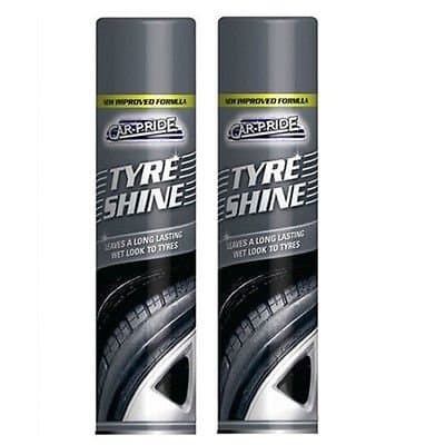 Image of Fastcar 2 x CAR-PRIDE TYRE SHINE 300ml - LEAVES A LONG-LASTING WET LOOK TO TYRES
