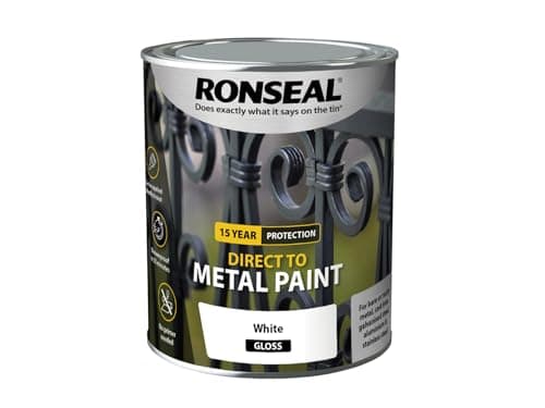Image of Ronseal Direct to Metal Paint White Gloss 750ml