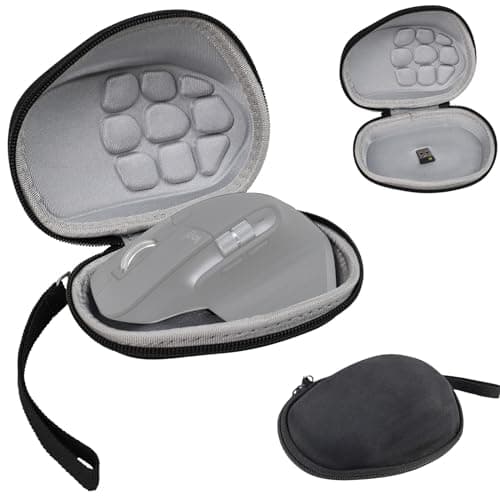 Image of LINGHUANG MX Master 4 Mouse Case Portable Hard EVA Travel Case for Logitech MX Master 4/3/MX Master 2S/MX Master Advanced Wireless Mouse-Black