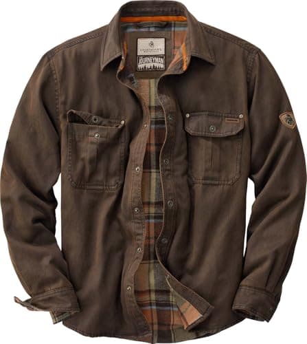 Image of Legendary Whitetails Mens Journeyman Rugged Shirt Jacket, Tobacco, Large Tall