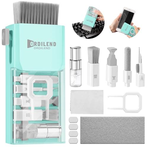 Image of Laptop Screen Keyboard Cleaner Kit, Electronics Cleaning kit Tool for MacBook iPad iPhone Pro Cell Phone, Brush Tool for Tablet, Computer, PC Monitor,Camera with Spray with Patent (Tifny Blue)