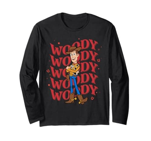 Image of Disney and Pixar's Toy Story Sheriff Woody Groovy Logo Long Sleeve T-Shirt