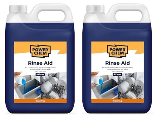 Image of 10L Professional Dishwasher Machine Liquid Rinse Aid Cleaner for Glassware, Cutlery, Dishes - Perfect for Home, Bars, Restaurants, Clubs & Hotels