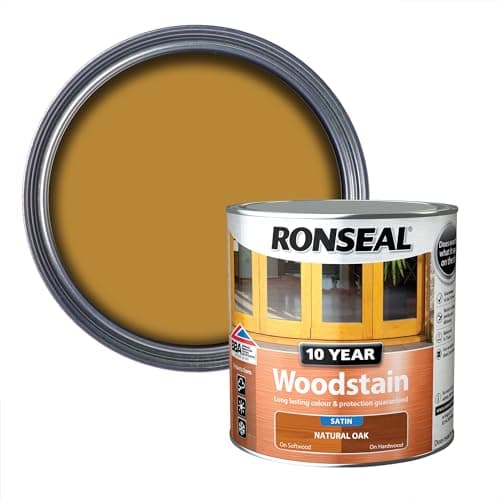 Image of Ronseal 10 Year Woodstain Natural Oak 2.5L