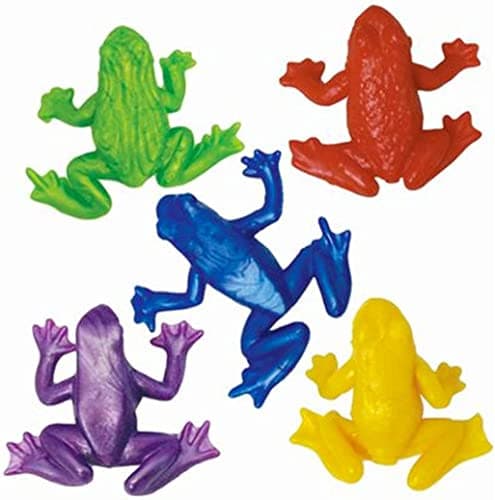 Image of 24Pk Multicolour Stretchy Frogs Creatures Animal Party Bag Fillers for Kids Unisex | Strechy Man| Kids Party Bags Fillers| Sticky Classroom Gifts Lucky Dip Prizes Toys Childrens Party Bag Fillers