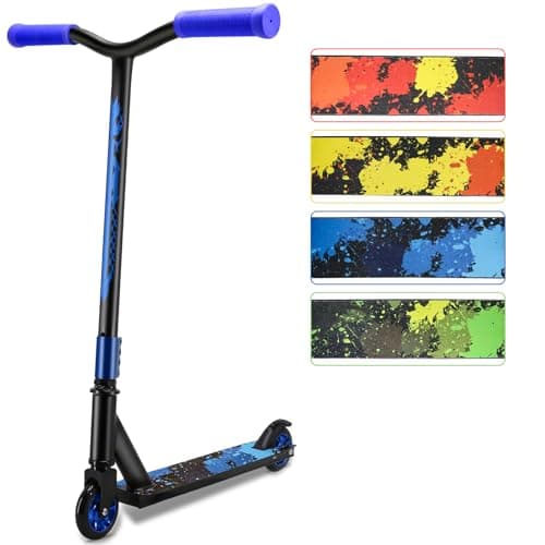 Image of Stunt Scooters - Freestyle 100mm Aluminium Core Wheels & ABEC-7 Trick Scooter for Kids 8 Years and Up Entry Level Scooter for Beginner Boys Girls Teens Adults