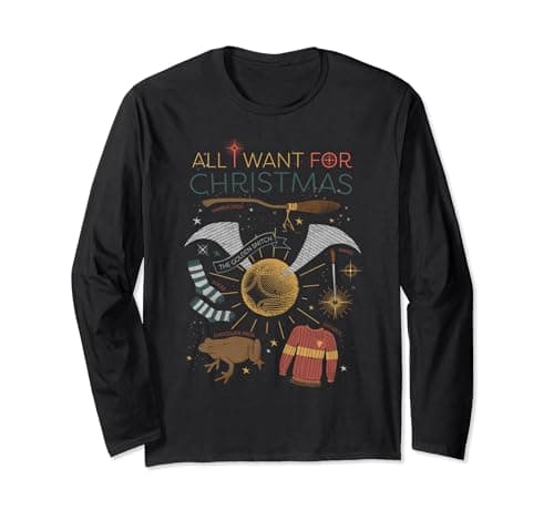 Image of Harry Potter All I Want for Christmas! Christmas Long Sleeve T-Shirt