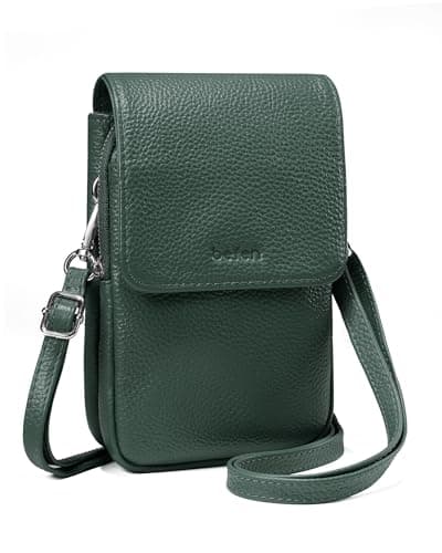 Image of befen Leather Cross Body Bags for Women Small Cross Body Phone Bag with RFID Blocking for Ladies Green Over Shoulder Bags for Women Daily use