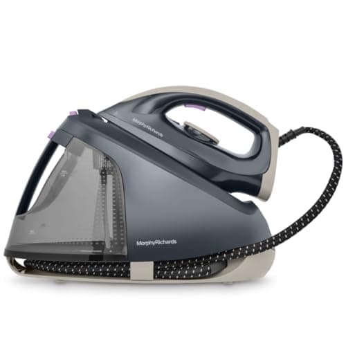 Image of Morphy Richards EasySteam Steam Generator Iron, 120g Steam Boost, 70g Steam Output, 6 Bar Pressure, ECO Mode, Detachable 1.8L Water Tank, Anti Scale, Auto Shut Off, 2400W, Black/Grey, 333030