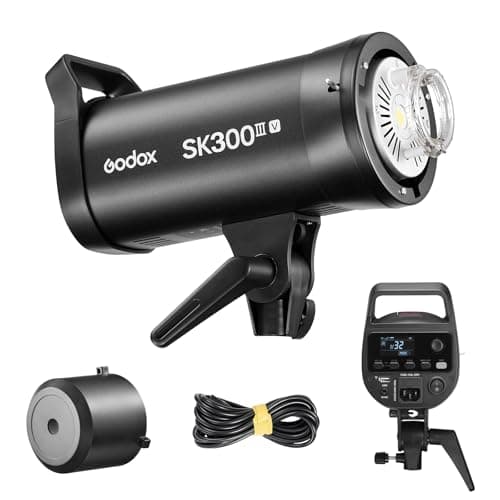 Image of Godox SK300III-V Studio Flash, 300Ws Power GN58 Strobe Light with Godox 2.4G Wireless X System Bowens Mount Professional Monolight for Photography Portrait