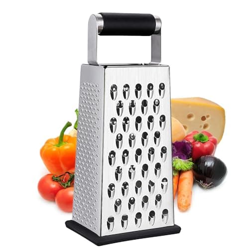 Image of Armo® Stainless Steel Heavy Duty Cheese Grater 4 Sided Vegetable Cheese Food Grater