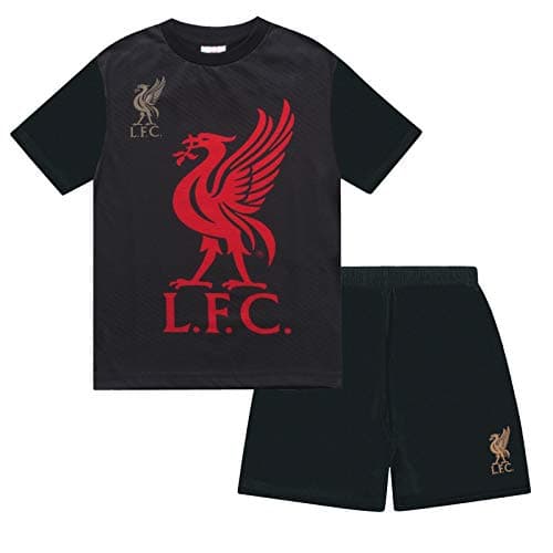 Image of Liverpool FC Official Football Boys Sublimation Short Pyjamas Black 4-5 Years