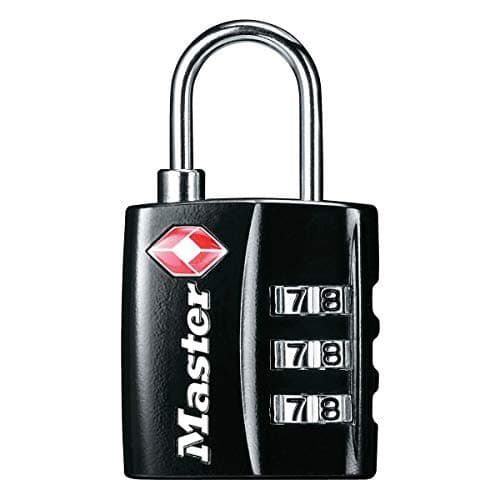 Image of Master Lock 4680EURDBLK Combination Travel Padlock TSA Certified, Black, 5,5 x 3 x 2,6 cm, 30mm
