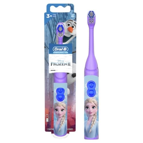 Image of Oral-B Pro-Health Jr. Battery Powered Kid's Toothbrush featuring Disney's Frozen, Soft, 1ct, Styles May Vary