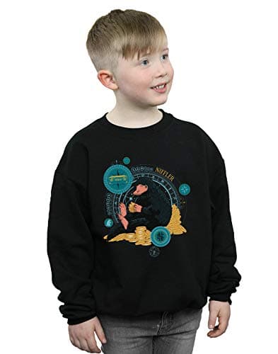 Image of Absolute Cult Fantastic Beasts Boys Sitting Niffler Sweatshirt Black 5-6 Years