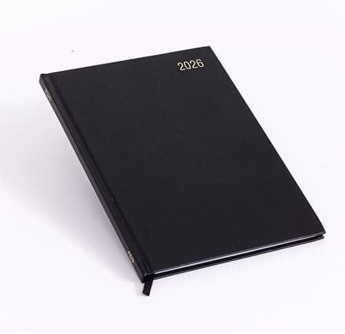 Image of Stuff 4 Office - 2026 A4 Diary Week to View – Hardcover Yearly Planner – Large Weekly Organiser with Appointments – Office, Home or School Use – Calendar Diary for Work, Study & Scheduling