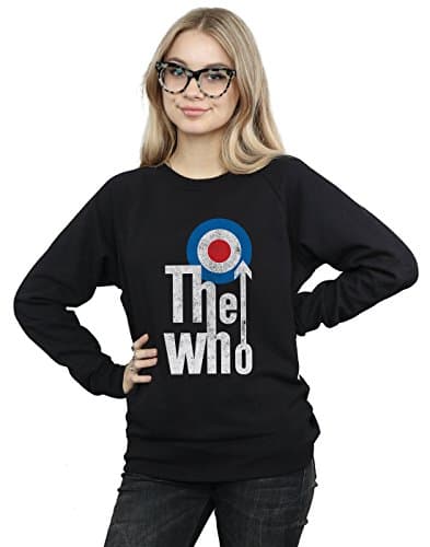 Image of Absolute Cult The Who Women's Long Target Logo Sweatshirt Black XX-Large