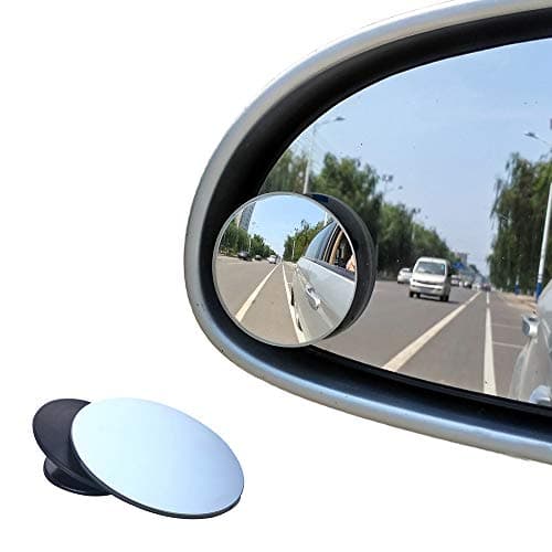 Image of BEEWAY Blind Spot Mirrors, Round Frameless 360° Rotate Sway Adjustable HD Glass Convex Mirror Maximize RearView Universal for Car SUV Trucks Traffic Safety - Pack 2