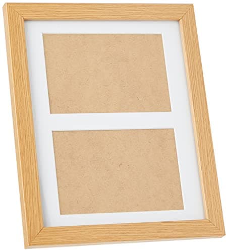 Image of Allington Range 10x8-inch Beech Picture Photo Frame with White 2-Aperture Mount for Image Size 6x4-inch
