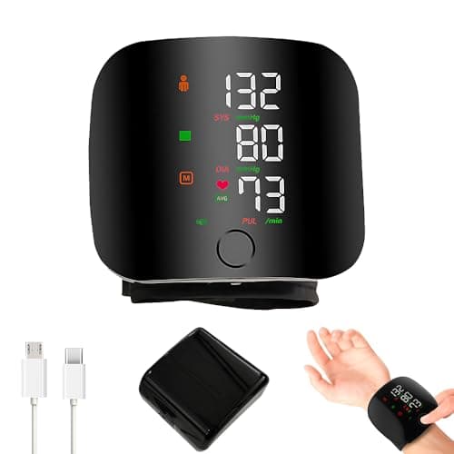 Image of XPJBKC Wrist Blood Pressure Monitor,Blood Pressure Monitors Wrist,Wrist Blood Pressure Machine with Led Touch Screen,Adjustable Wrist Cuff,Carrying Case,Automatic Voice,for Adult Elder at Home Travel