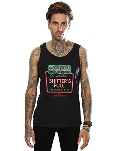 Image of National Lampoon's Christmas Vacation Men's Greyscale No Vacancy Vest X-Large Black