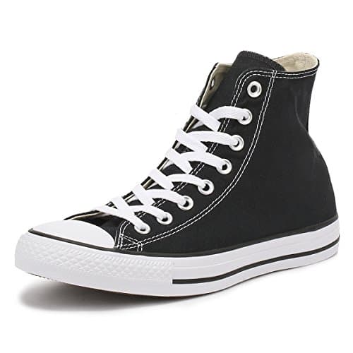 Image of Converse Unisex-Adult Chuck Taylor All Star Hi-Top Trainers, Black/White - 9 UK