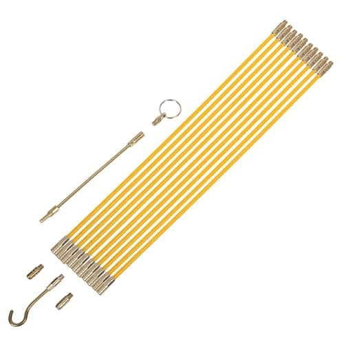Image of Pull Out Rod - Cable Tie Rod | Fiberglass Drawbars For Wall Installation & Cable Duct,Fiberglass Cable Pulling Set With Carry Bag For And DIY Merchant, 33Cm 45Cm Rods, Yellow