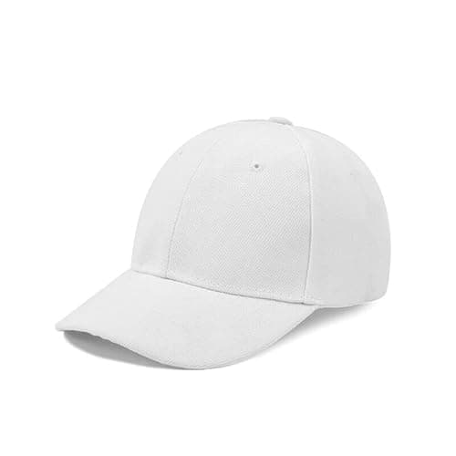 Image of Boolavard Kids Boy Girl Baseball Cap Hat Soft Cotton Lightweight Adjustable Size for 2-9 Years (White)