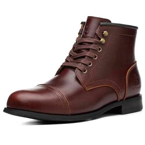 Image of SL-Saint Handmade Soft Toe Men's Classic Boots Waterproof-Leather Cowhide/Austrilian Wool Fashion Winter Shoes (Brown Leather Lining, Adult, Men, 8, Numeric, UK Footwear Size System, Medium)
