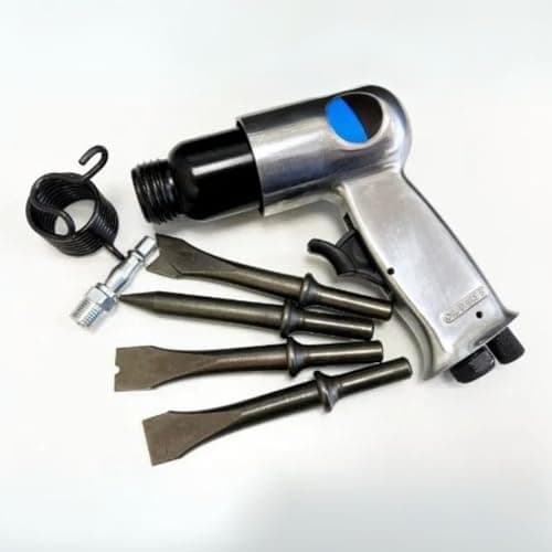 Image of Dunnet Tools Heavy Duty Air Hammer Drill Pneumatic Tools Includes 4pc Power Chisel Bits High Power Air Chisel Hammer Solid Steel Tool Kit for Stone Concrete Brick Mechanic Tools