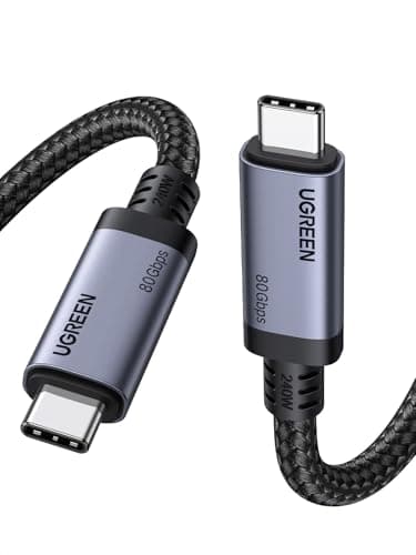 Image of UGREEN USB C to USB-C Cable USB4 Gen4 80Gbps Premium 16K/Dual 8K/Triple 4K Display 240W PD3.1 Type C Fast Charging Compatible with USB-C Monitors, MacBook Pro, iPad Pro, iPhone Air/17/16, 1M
