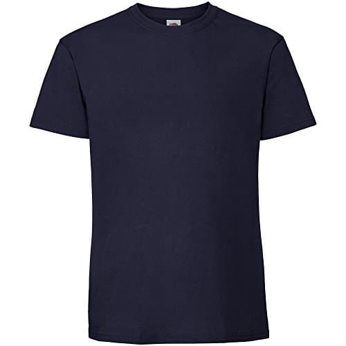 Image of Fruit of the Loom Mens Ringspun Premium Tshirt (XL UK) (Navy)