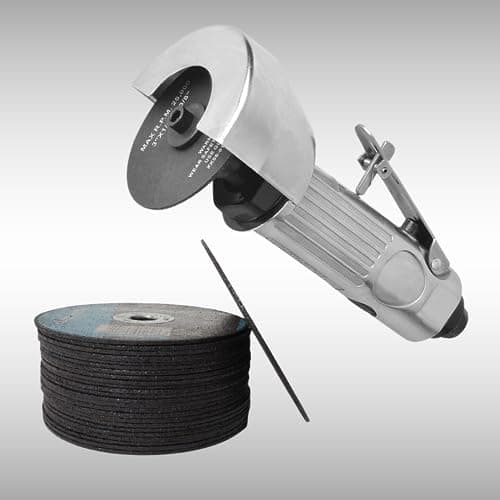 Image of Dunnet Tools 3 Inch Air Cut Off Tool Air Grinder Disc Cutter 3" 75mm Air Cut of Saw with 25pk Discs Angle Grinder Air Powered Hydraulic Mechanic Hand Tools