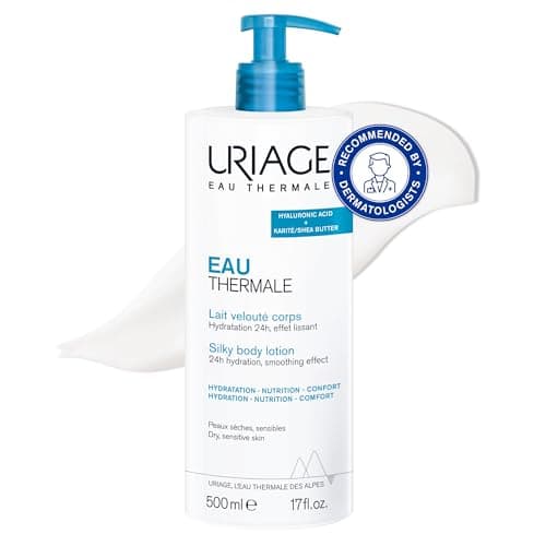 Image of Uriage Eau Thermale Silky Moisturizing Body Lotion 500ml - With Shea Butter & Hyaluronid Acid - Intense 24h Hydration - Light Non - Greasy Texture & Lovely Floral Scent - Paraben-free