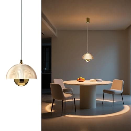 Image of Tubicen Gold Pendant Light Height Adjustable 10W LED Hanging Light Gesture Control Hand Sensor 2700K-5000K Nordic Flowerpot Modern Pendant Lighting for Kitchen Island Dining Room Bedroom