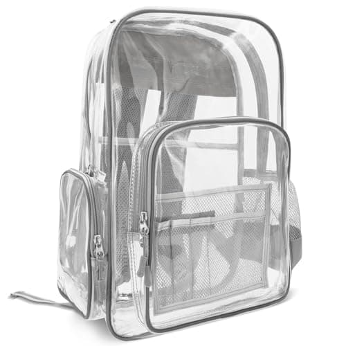 Image of Meister All-Access Clear Backpack - Meets School & Event Security Bag Requirements - Safety Reflective