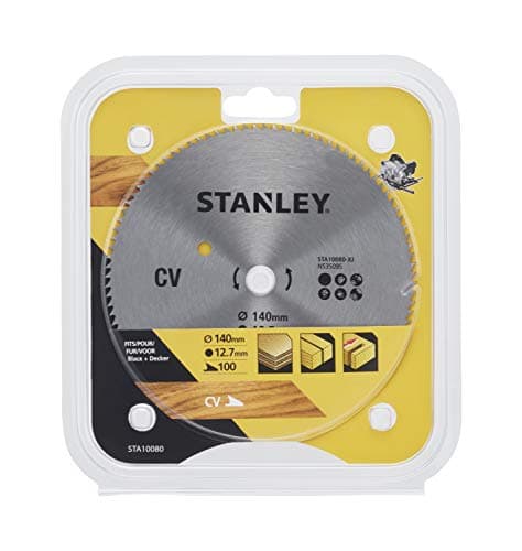 Image of STANLEY STA10080-XJ Circular Saw Blade, 140 mm x 12.7 mm, 100T