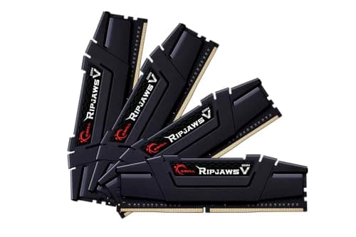 Image of G.SKILL RipjawsV Series DDR4 RAM (XMP) 128GB (4x32GB) 3600MT/s CL18-22-22-42 1.35V Intel AMD Desktop Computer Memory U-DIMM - Black (F4-3600C18Q-128GVK)