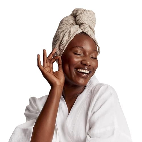 Image of Glov Linen Turban 100 Linen Hair Wrap Sustainable Super Absorbent Sustainable and Super Absorbent Towel for Quick Drying and Gentle Care Perfect Curly Natural Hair Types