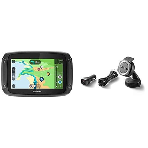 Image of TomTom Motorcycle Sat Nav Rider 500, 4.3 Inch with Car Mount for TomTom Rider Motorcycle Navigation