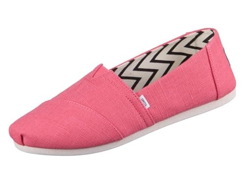Image of TOMS Women's Alpargata Espadrille Loafer Flat, Shell Pink Heritage Canvas, 4.5 UK