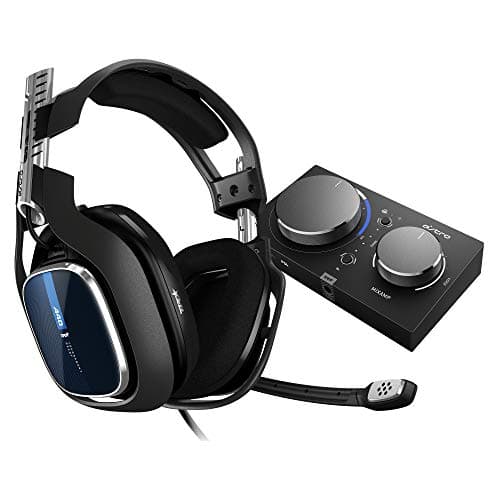 Image of ASTRO Gaming A40 TR Wired Gaming Headset + MixAmp Pro TR, Astro Audio V2, Dolby Audio, Swappable Mic, Game/Voice Balance Control, for PS5, PS4, PC, Mac - Black/Blue