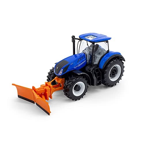 Image of Bburago NEW HOLLAND T7.315 TRACTOR WITH SNOW PLOUGH – 1:32 Scale – Incredibly Detailed Die-Cast Replica Collectible Model Vehicle