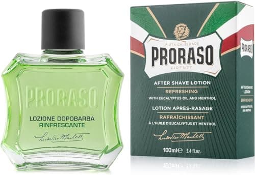 Image of Proraso Aftershave Lotion Refreshing, 100ml, Men's Aftershave with Eucalyptus Oil & Menthol, Helps Restore Skin Comfort, Made In Italy